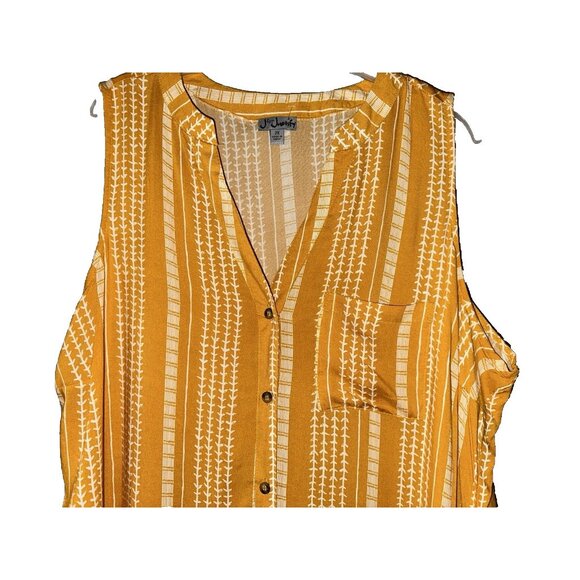 WOMENS J For Justify V-Neck Sleeveless Shirt Dress 2X BUTTON DOWN LIGHT WEIGHT - Picture 3 of 13
